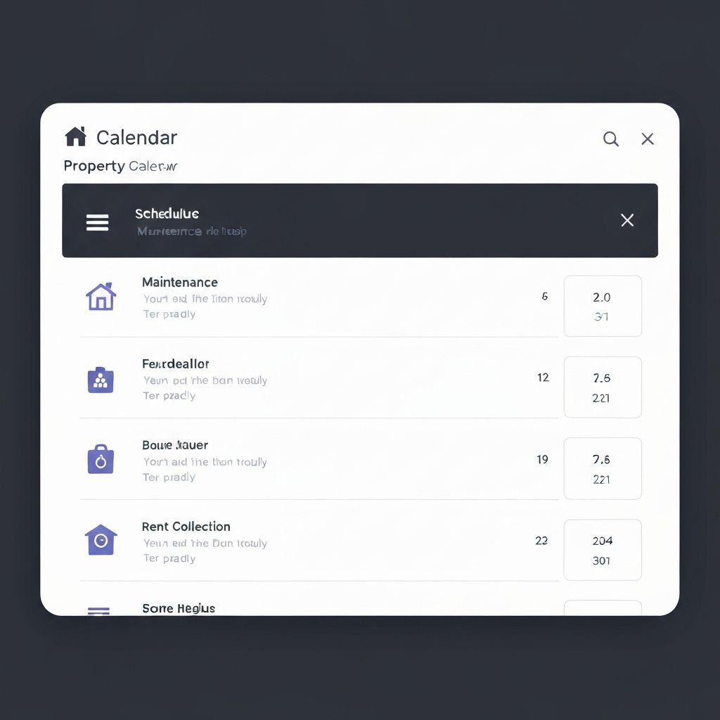 Property calendar view